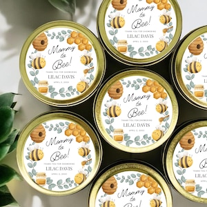 Mommy to Bee Baby Shower - Bee Shower Candles - Bee Baby Shower - Honey Bee Candle Favors - Bee Baby Shower Favors - Set of 12