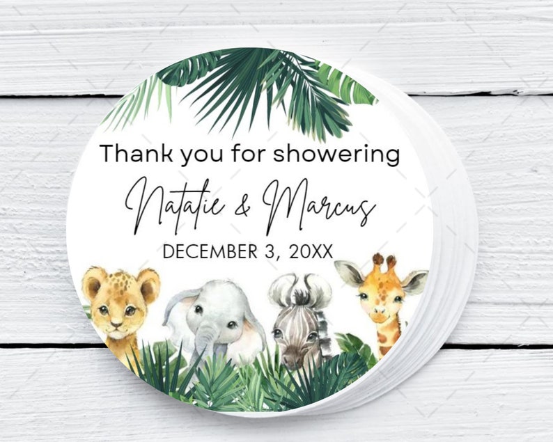 Jungle Candle Favors Safari Baby Shower Candles Jungle Etsy