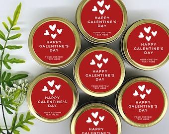 Personalized Galentine's Day Soy Candle Favors - Set of 12