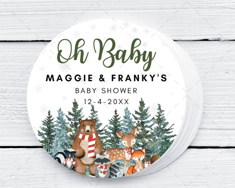 Woodland Baby Shower Candles: Personalized Soy Favors - Set of 12 - Etsy