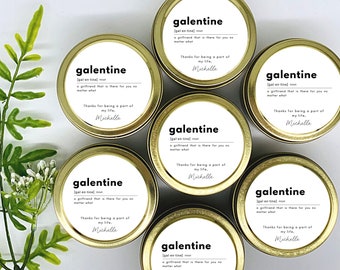 Personalized Galentine's Day Soy Candle Favors - Set of 12