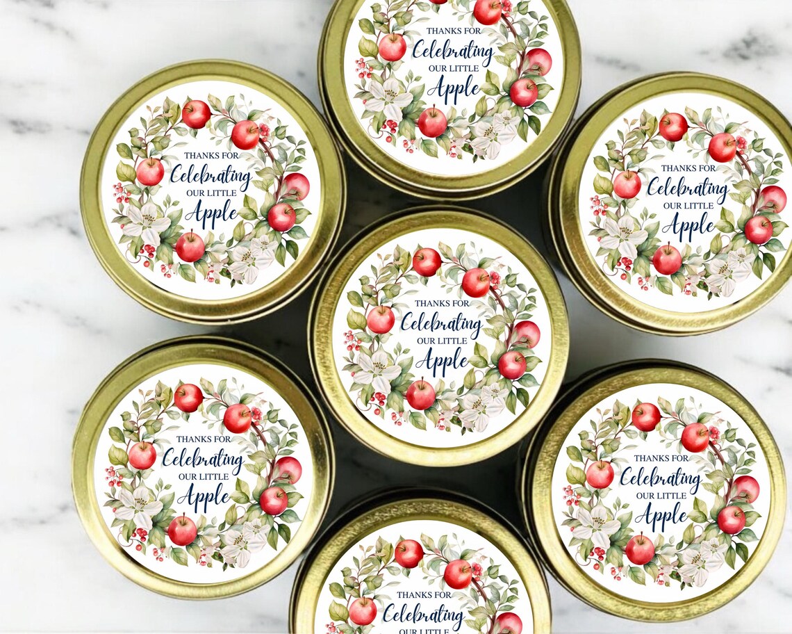 Apple Baby Shower Favors: Soy Wax Candles, Set of 12 - Etsy