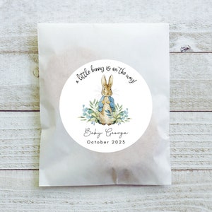 Blue Peter Rabbit Stickers for Favors - Stickers for Candy Favor Bags - Custom Stickers - Baby Shower Stickers  - Birthday Sticker