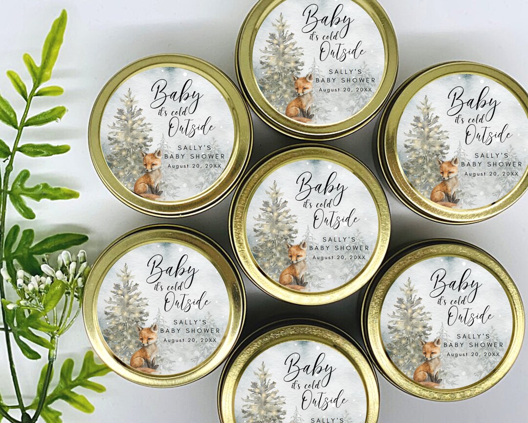 Winter Woodland Baby Shower Favors: Soy Wax Candles - Set of 12 - Etsy