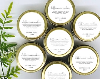 Difference Maker Candles Bulk - Appreciation Week Gift - Employee Thank You Gift - Corporate Gift - Corporate Candles - Set of 12