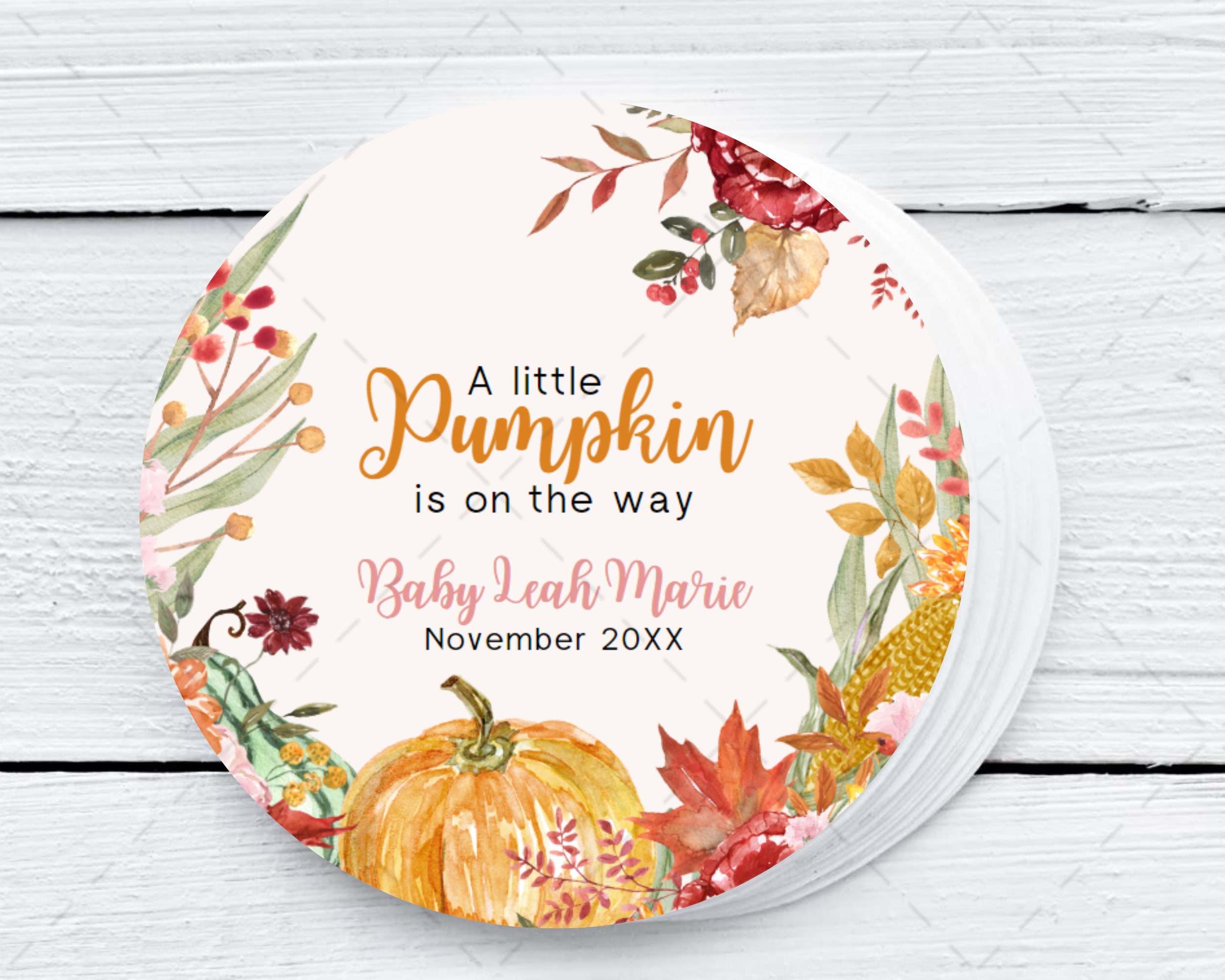 Little Pumpkin Baby Shower Favors: Soy Wax Candles, Set of 12 - Etsy