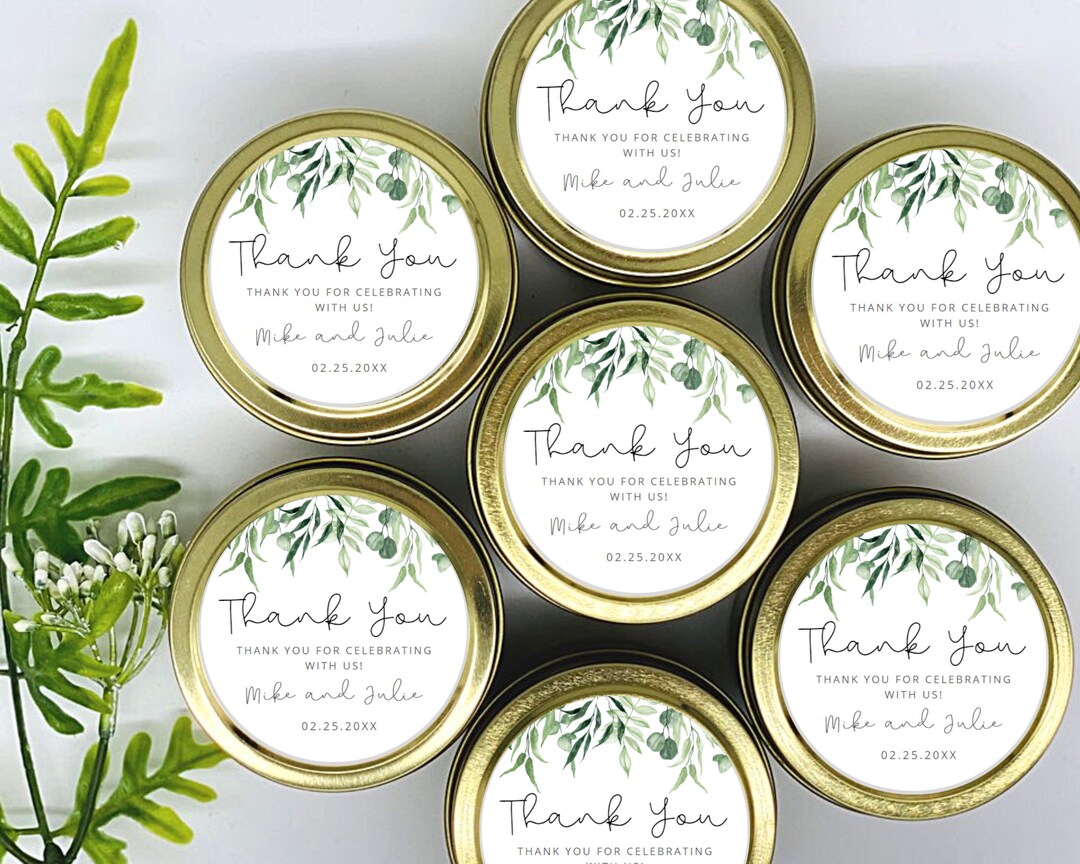 Eucalyptus Soy Candle Favors: Bridal Shower, Baby Shower - Set of 12 - Etsy
