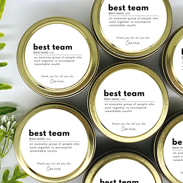 Personalized Team Appreciation Soy Candle Gift Set of 12