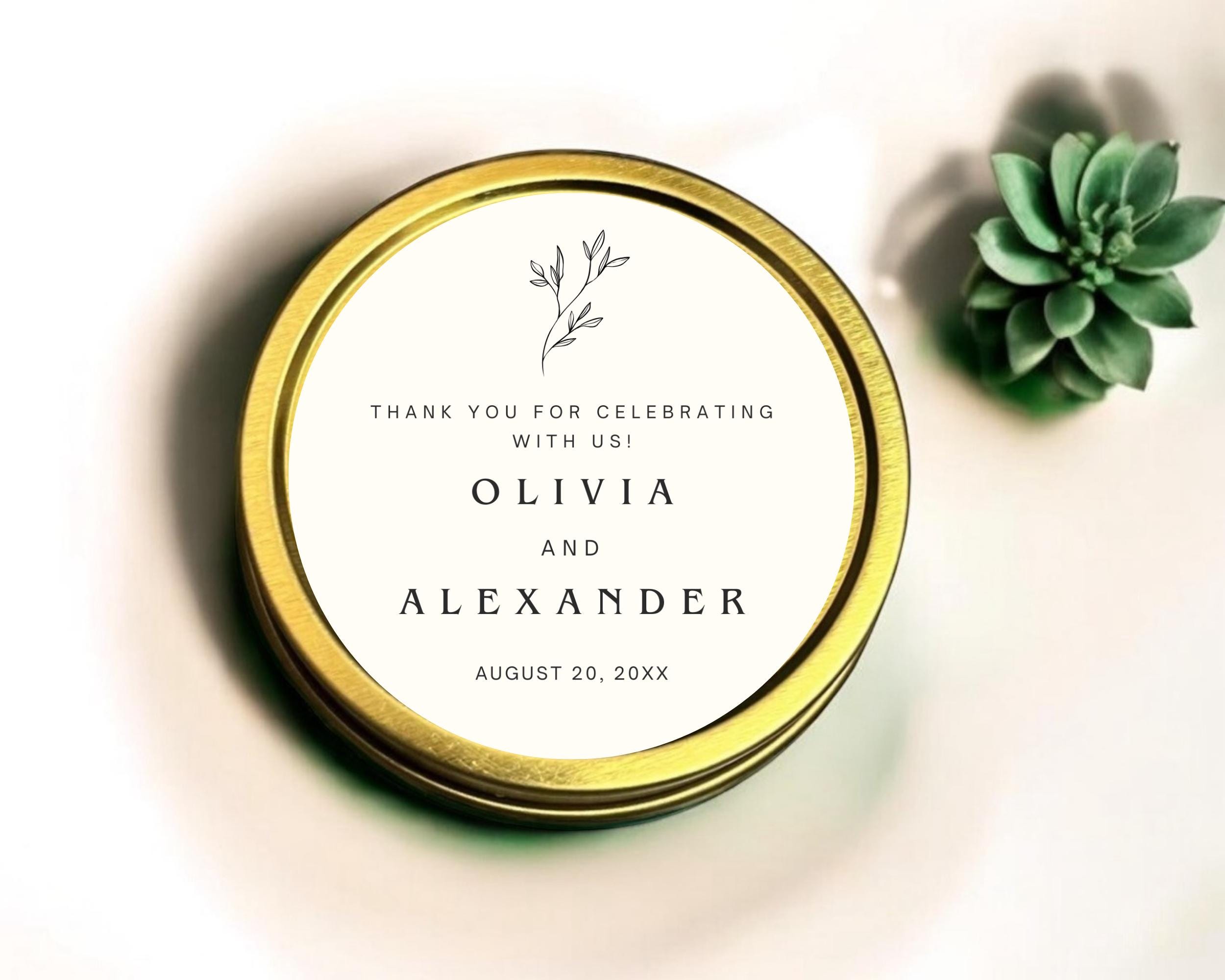 Personalized Wedding Favor Candles: Soy Wax, Custom Label, Set of 1 - Etsy