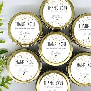 Sprinkle Candle Favors - Gender Neutral Shower Candles - Sprinkle Baby Shower - Baby Shower Favors - Sprinkle Favors - Set of 12