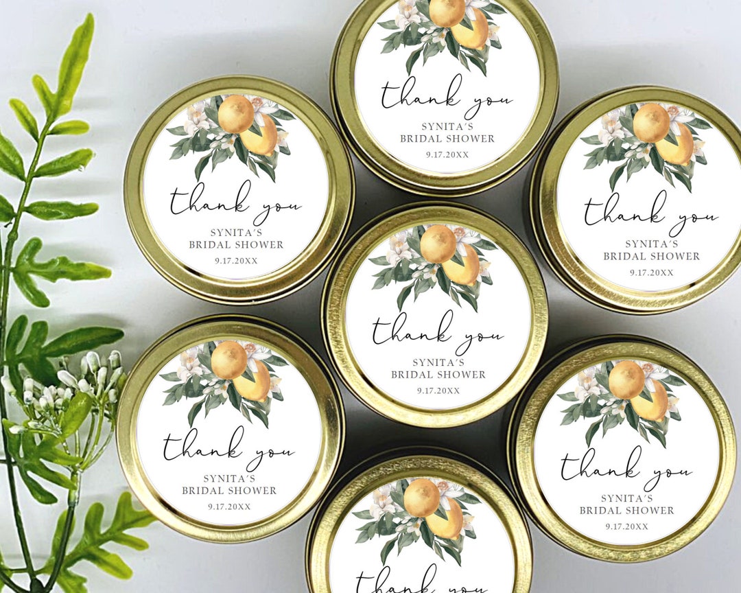 Personalized Soy Wax Candle Favors: Bridal Shower, Set of 12 - Etsy