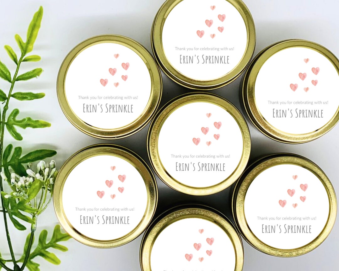 Personalized Sprinkle Baby Shower Favors: Soy Wax Candles, Set of 12 - Etsy