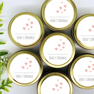 Sprinkle Candle Favors - Girl Sprinkle Shower Candles - Sprinkle Baby Shower - Baby Shower Favors - Sprinkle Favors - Set of 12