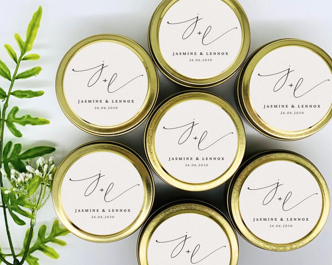 Personalized Soy Candle Wedding Favors: Custom Bridal Shower Favors ...