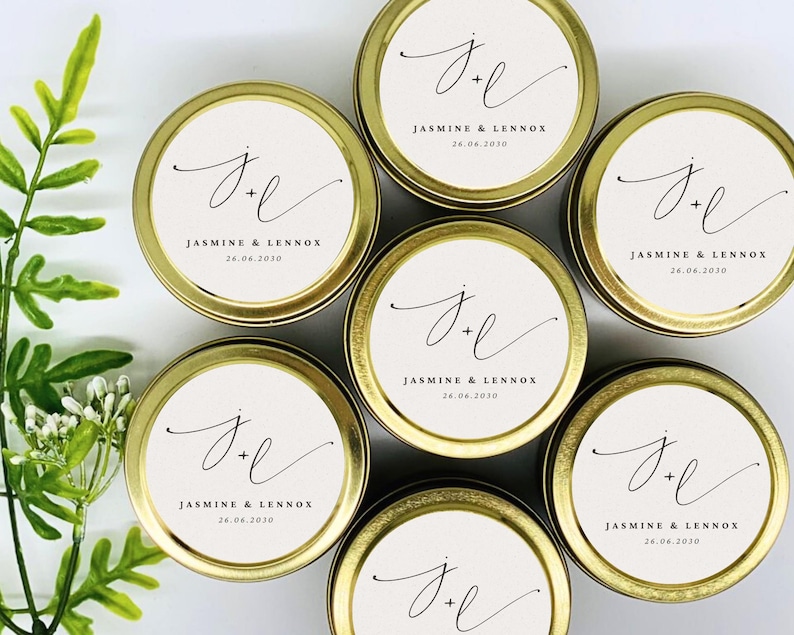 Personalized Soy Candle Wedding Favors: Custom Bridal Shower Favors ...