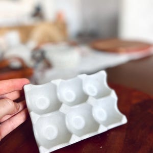 Trendy Egg box Concreto pedra natural olhar prato artesanal presente de Natal decoração para casa banheiro porta-joias anel exclusivo interior/exterior