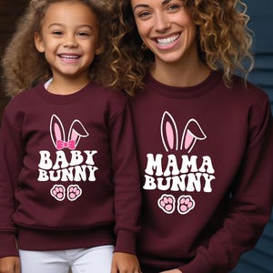 Custom Family Easter Sweatshirt, Easter Family Matching Hoodie, Easter Family Sweatshirt, Mama Daddy Sister Brother Bunny Sweatshirt