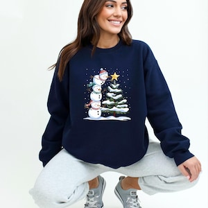 Christmas Snowman Sweatshirt, Christmas Sweatshirt, Snowman Shirt, Snowman T-Shirt, Christmas Crewneck, Christmas Shirts for Women