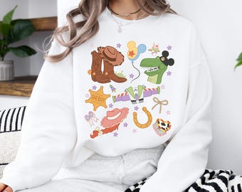 Cute Toy Stori Sweatshirt,Woody Buzz Sweatshirt,Disney Toy Stori Sweatshirt,Pixar Character Sweat,Disney Kids Sweat,Disney Family Trip 2025