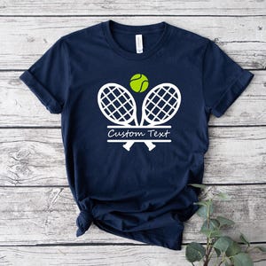 Personalized Tennis Shirt, Custom Tennis Shirt, Tennis Crew Shirt, Tennis Shirt, Tennis Coach Gift, Tennis Player Shirt, Tennis Team Shirt