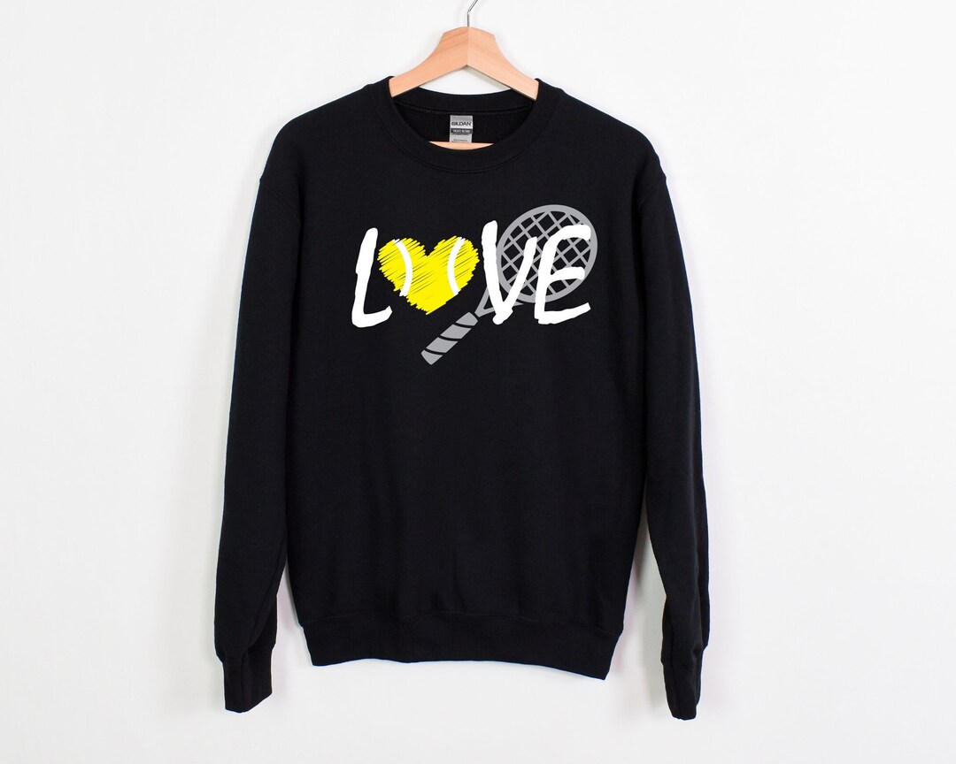 Love Tennis Sweatshirt, Tennis Coach Gift, Tennis Player Hoodie, Tennis