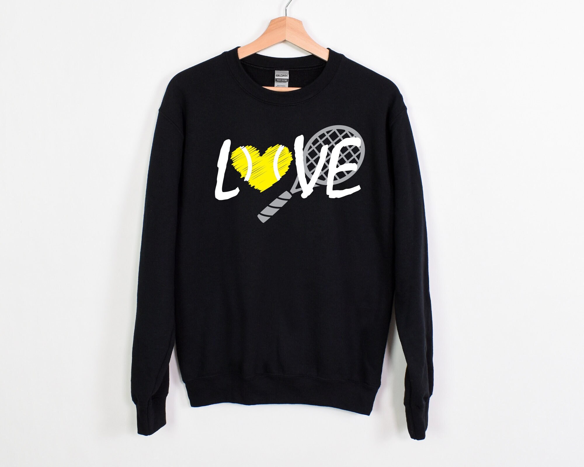 Love Tennis Sweatshirt, Tennis Coach Gift, Tennis Player Hoodie, Tennis