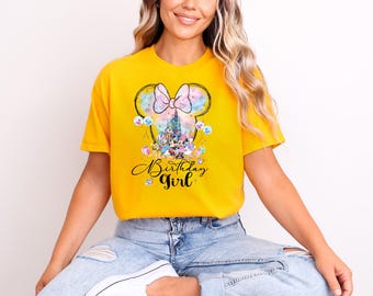 Disney Birthday Girl Shirt, Disney Birthday Family Vacation Shirt, Mickey And Friends Birthday Shirt, Disneyland Birthday Trip Shirt