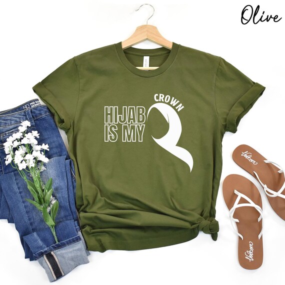 Hijab is my crown T-shirt, Ramadan Muslim T-Shirt, Islamic Modest Fashion, Hijab Pride Tee, Modest Outfit, Gift for Muslim Women