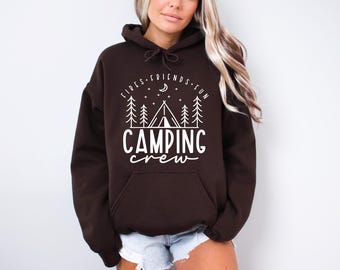 Fires Friends Fun Hoodie, Camping Crew Hoodie, Matching Camping Sweatshirt, Family Camp Hoodie, Camping Squad Hoodie, Friends Camping Shirt