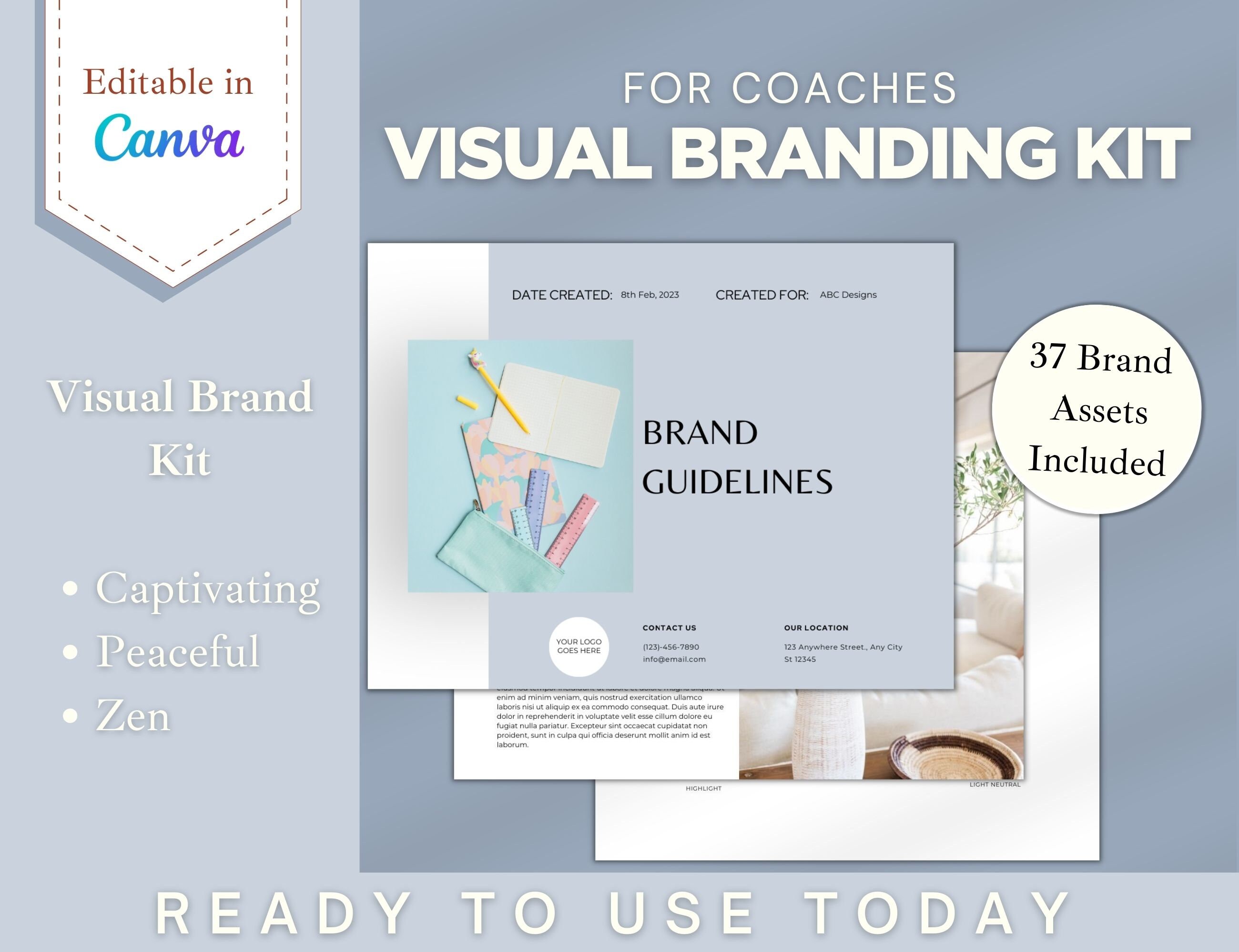 Coach Visual Channel Visual Branding Kit for Coaches | Captivating, Peaceful, Zen | Business ...