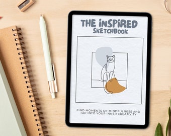 Il diario giornaliero ispirato del taccuino / Diario digitale creativo / Goodnotes o Notability / Mindfulness attraverso il disegno
