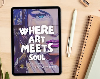 Where Art Meets Soul Daily Creative Journal | Digital Creative Prompt Journal | Goodnotes or Notability | Mindfulness Through Art