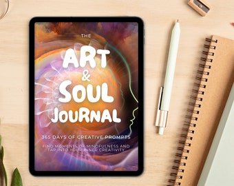 Art & Soul Journal / Diario di suggerimenti creativi digitali / Goodnotes o Notability / Oltre 190 pagine / Consapevolezza attraverso l'arte