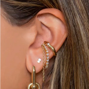 Hanging Chain Ear Cuff Earring