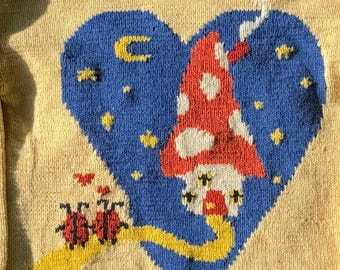 Ladybug Knitting Chart: Intarsia or Tapestry Crochet Pattern (PDF Download)