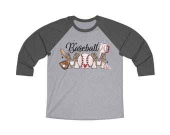Baseball Mom Raglan Tee 3/4 Sleeve Shirt for Baseball Moms