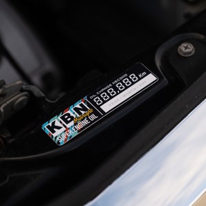 Midnight Konbini Oil Change Record Sticker | JDM Car Sticker | Vinyl Decal