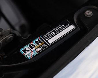 Midnight Konbini Oil Change Record Sticker | JDM Car Sticker | Vinyl Decal