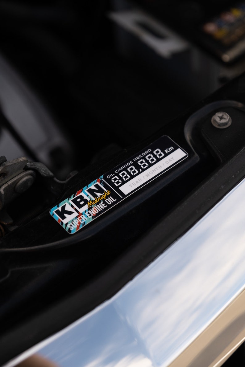 Midnight Konbini Oil Change Record Sticker | JDM Car Sticker | Vinyl ...