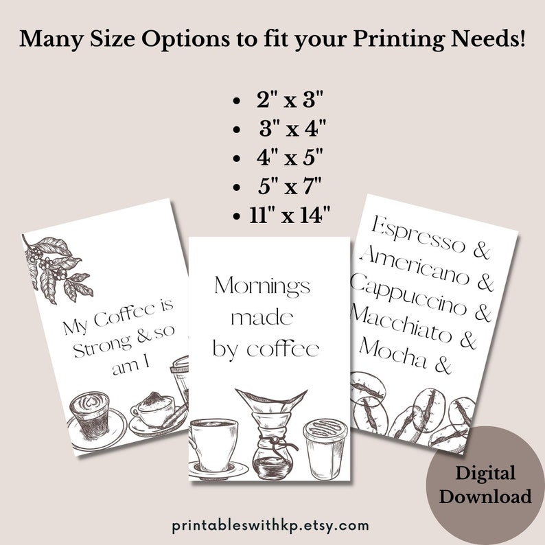 Digital Coffee Art Posters Printable Coffee Bar Sign Set of Etsy Digital Coffee Art Posters Printable Coffee Bar Sign Set of Etsy
