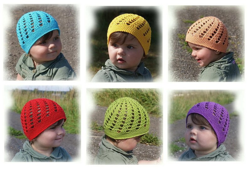 CROCHET INSTRUCTIONS MAYA summer hat, crochet mesh hat from size 38-57 cm head circumference, instructions in German image 2