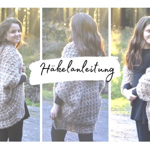 CROCHET PATTERN + KIANA + soul warmer, crochet, vest, crochet vest, adaptable to any yarn and size, instructions in German