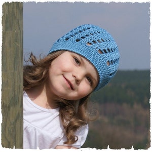 CROCHET INSTRUCTIONS MAYA summer hat, crochet mesh hat from size 38-57 cm head circumference, instructions in German image 8