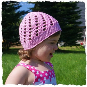CROCHET INSTRUCTIONS MAYA summer hat, crochet mesh hat from size 38-57 cm head circumference, instructions in German image 4
