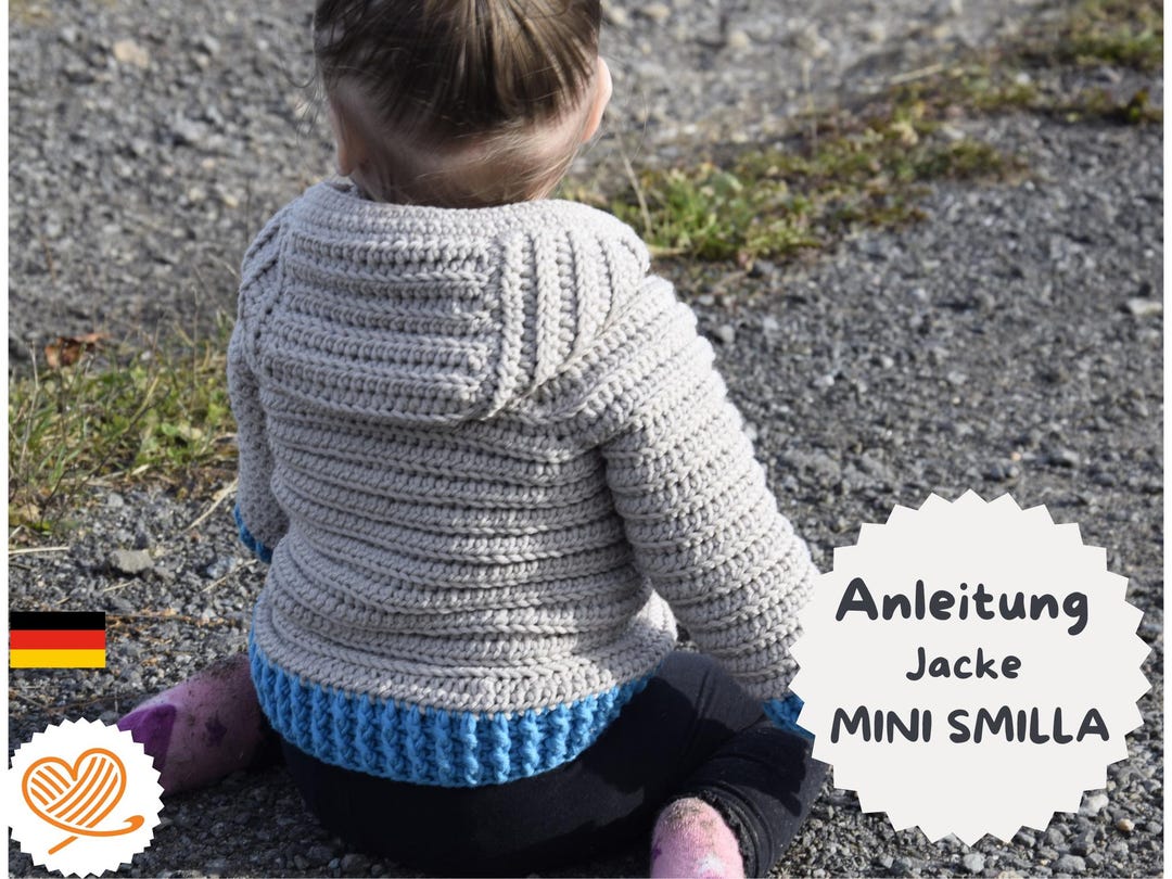 Crochet Pattern + Mini Smilla + Crochet Hooded Jacket From Doll Size ...