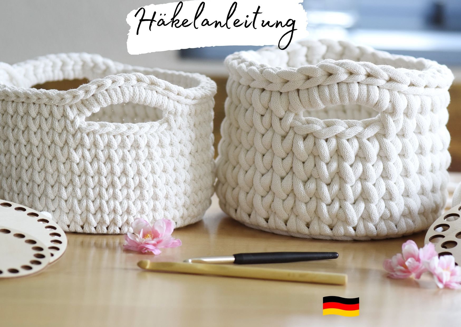 Rieoany Häkel-Korbböden Set - 6 Holzböden Zum Körbe Häkeln