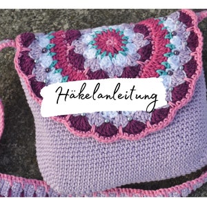 INSTRUCCIONES DE CROCHET + MARY LOU + Bolso mandala, bolso, cartera, bolso de niña a crochet, instrucciones en alemán