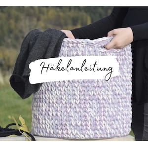 CROCHET INSTRUCTIONS + HEDI + Crochet basket, the most stable basket to crochet yourself, home decoration, toy basket, living basket, instructions in German