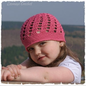 CROCHET INSTRUCTIONS MAYA summer hat, crochet mesh hat from size 38-57 cm head circumference, instructions in German image 6