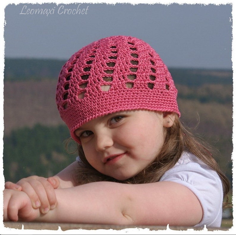 CROCHET INSTRUCTIONS MAYA summer hat, crochet mesh hat from size 38-57 cm head circumference, instructions in German image 6